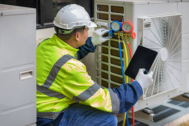 Professional Ductwork Repair technician working in Bedminster, PA